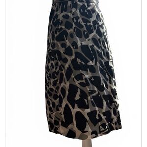 ESCADA Black & Gray Animal Print A-Line Skirt European size 42
